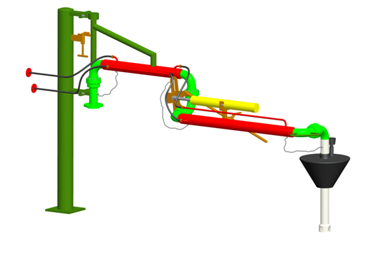 天津客戶定制采購的一批AL1402頂部裝卸焦油鶴管已發(fā)往使用現(xiàn)場(chǎng)(1)